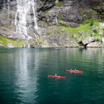 Geirangerfjorden kayak at Dei Sju Systrene