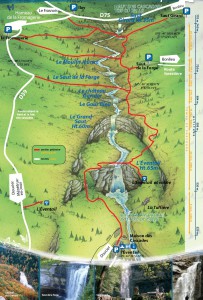 Cascades du Herisson-walking map