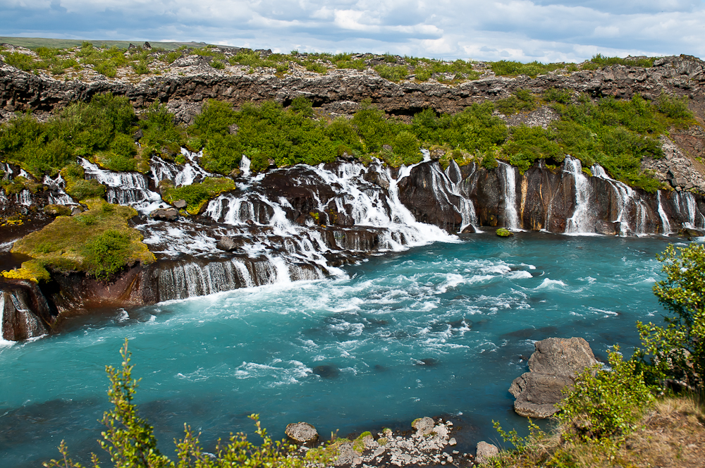 Hraunfossar waterfall in Iceland