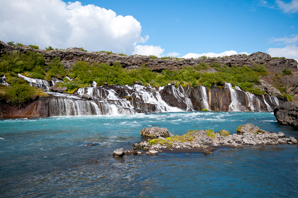 Waterfalls in Iceland: Hraunfossar