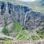 Waterfall in Norway: Trollfossen