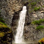 Waterfall in Norway: Veslulfossen in Rondane National Park