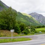 Left turn to parking near Vinnufossen